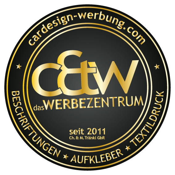 Logo von c&w - das Werbezentrum in Geretsried, Ihr Spezialist für Aufkleber, Beschriftungen und Textildruck.